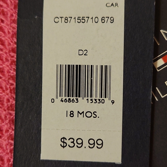 2t pink Tommy Hilfiger cardigan - Picture 3 of 4